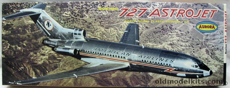 Aurora 1/96 Boeing 727 Astrojet - American Airlines, 355-249 plastic model kit